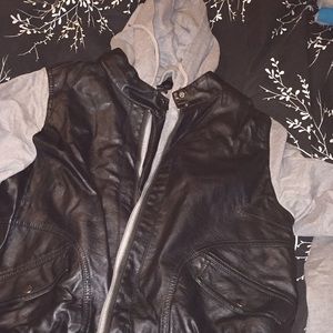 Cute black leather jacket